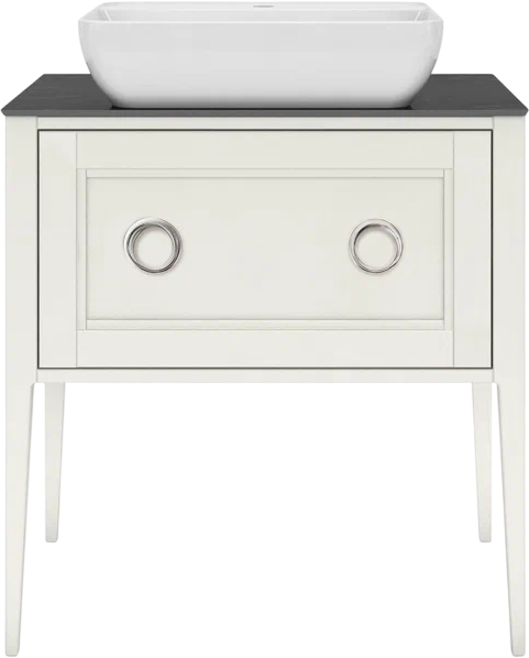 Тумба с раковиной KERAMA MARAZZI Plaza Classic Neo 80 с органайзером, белая матовая