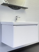 Тумба с раковиной Comforty Арзамас 80 подвесная, матовая белая