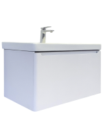 Тумба с раковиной Comforty Арзамас 80 подвесная, матовая белая