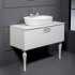 Мебель для ванной Armadi Art Vallessi Avangarde Linea 100 белая, с накладной раковиной
