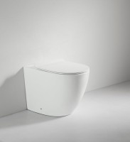 Унитаз приставной напольный beWash Aldo BKFSR001565 безободковый, с микролифтом, белый глянец