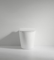 Унитаз приставной напольный beWash Aldo BKFSR001565 безободковый, с микролифтом, белый глянец