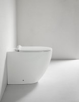 Унитаз приставной напольный beWash Aldo BKFSR001565 безободковый, с микролифтом, белый глянец