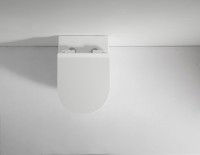 Унитаз приставной напольный beWash Aldo BKFSR001565 безободковый, с микролифтом, белый глянец