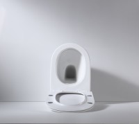 Унитаз приставной напольный beWash Aldo BKFSR001565 безободковый, с микролифтом, белый глянец