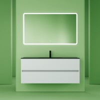 Мебель для ванной комнаты Sancos Urban 120 см белый глянец, черная раковина