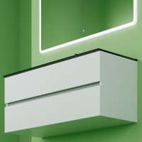 Мебель для ванной комнаты Sancos Urban 120 см белый глянец, черная раковина