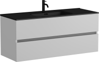 Мебель для ванной комнаты Sancos Urban 120 см белый глянец, черная раковина