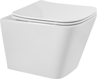 Унитаз подвесной BelBagno Ardente-R BB520CH-TOR безободковый, крышка BB052SC с микролифтом