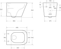 Унитаз подвесной BelBagno Ardente-R BB520CH-TOR безободковый, крышка BB052SC с микролифтом