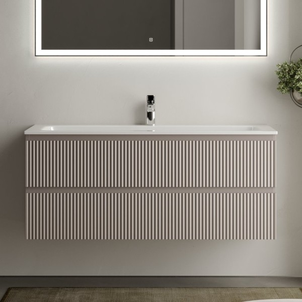 Тумба с раковиной Sancos Snob R 120 см, doha soft, раковина CN7017