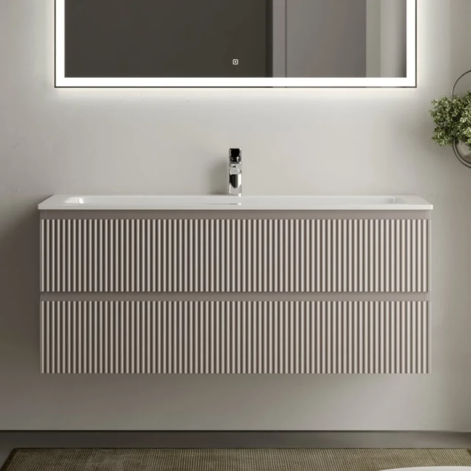 Тумба с раковиной Sancos Snob R 120 см, doha soft, раковина CN7017