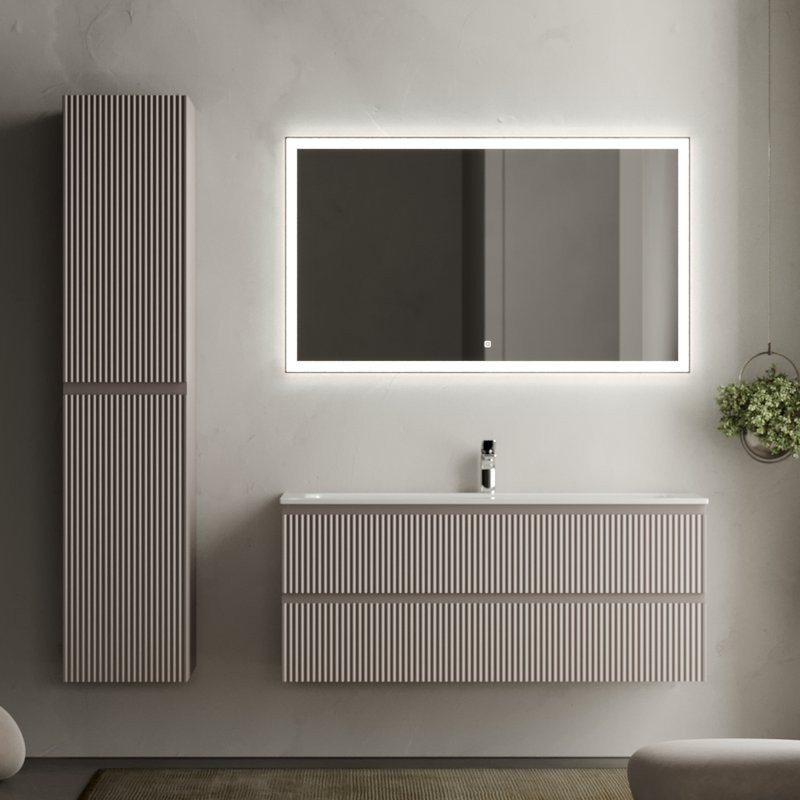 Тумба с раковиной Sancos Snob R 120 см, doha soft, раковина CN7017
