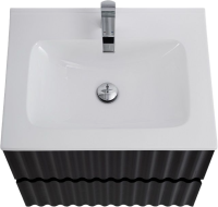 Тумба с раковиной Art&Max Elegant 60 подвесная, черная матовая