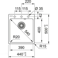 Мойка кухонная Franke Maris MRG 610-39 FTL матовая черная Мойка кухонная Franke Maris MRG 610-39 FTL матовая черная