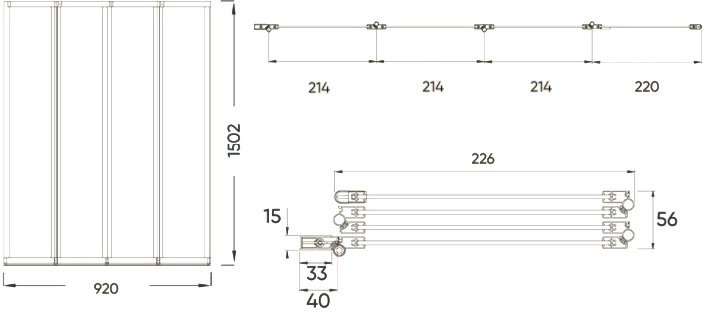 Шторка на ванну Veconi Palau PL-74L 90 см