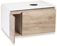 Мебель для ванной комнаты Runo Бари 80 крафтовый дуб, раковина Lavello 50