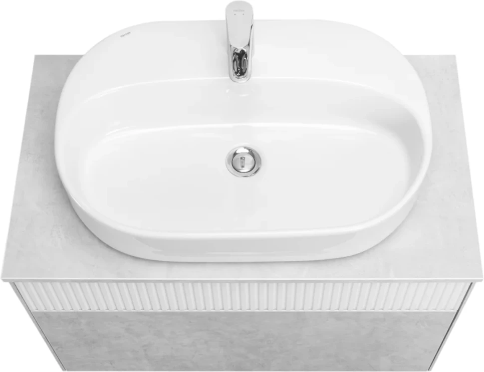 Мебель для ванной комнаты AQUATON Марбл 80 слэйт, белая матовая, раковина 1WH501710
