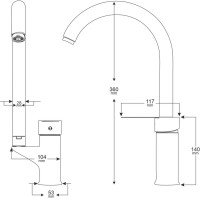 Комплект Мойка Mixline ML-GM31 ультра-белая + Смеситель MEGA Snow MG-SH03 хром