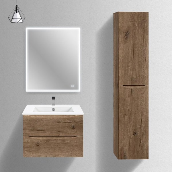 Мебель для ванной комнаты Vincea Mia Slim 70, 2 ящика, дуб винтаж