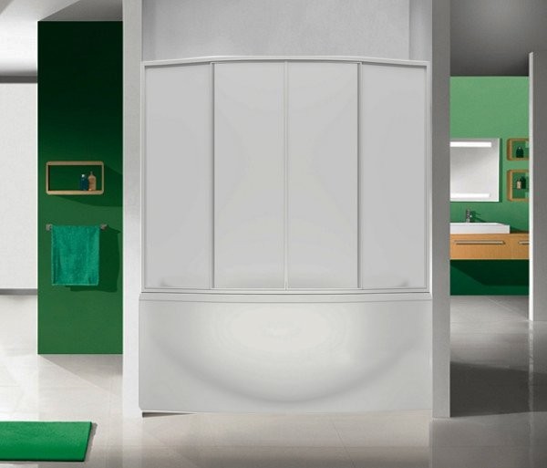 Шторка на ванну Bas Фиеста 4 ств., пластик