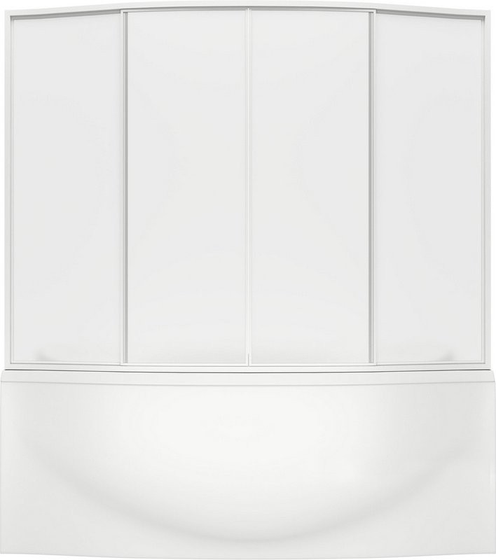 Шторка на ванну Bas Фиеста 4 ств., пластик