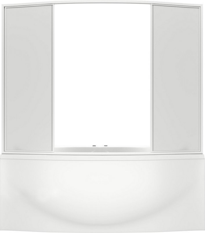 Шторка на ванну Bas Фиеста 4 ств., пластик