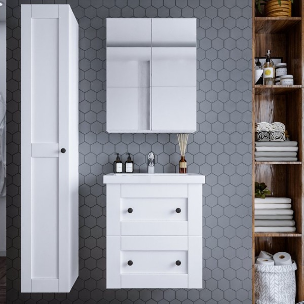 Мебель для ванной комнаты Бриклаер Хелена 60 белая