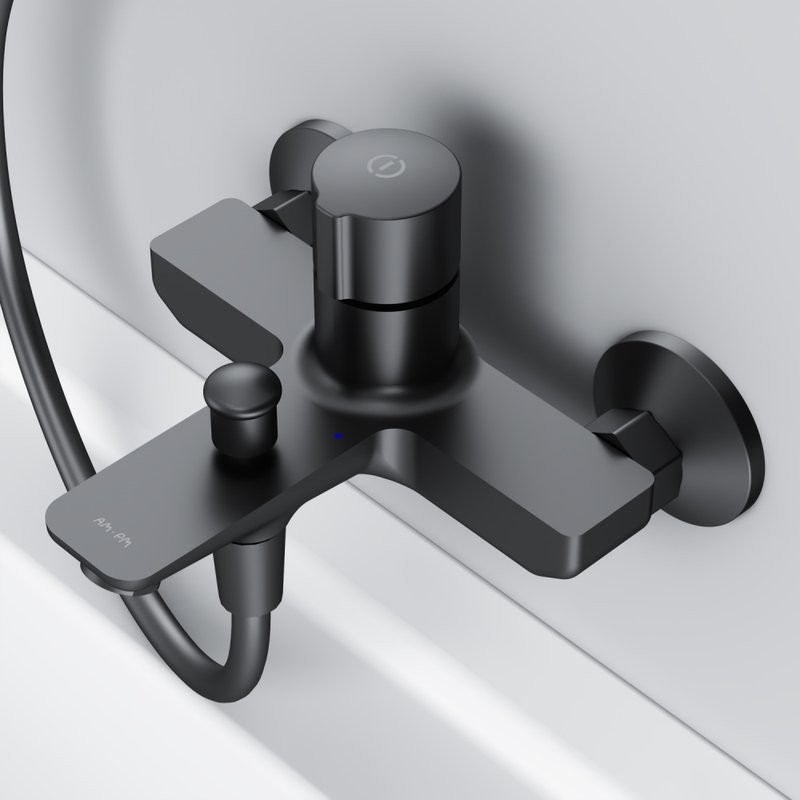 Смеситель для ванны с душем AM.PM X-Joy TouchReel F85A10522 черный