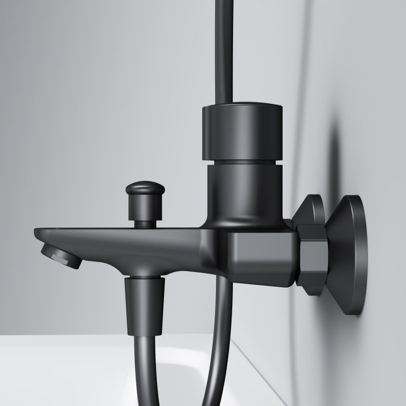 Смеситель для ванны с душем AM.PM X-Joy TouchReel F85A10522 черный