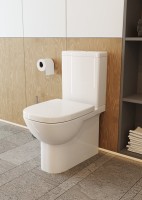 Унитаз-компакт напольный Sanita luxe Quadro Comfort с биде, с микролифтом, белый