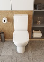 Унитаз-компакт напольный Sanita luxe Quadro Comfort с биде, с микролифтом, белый