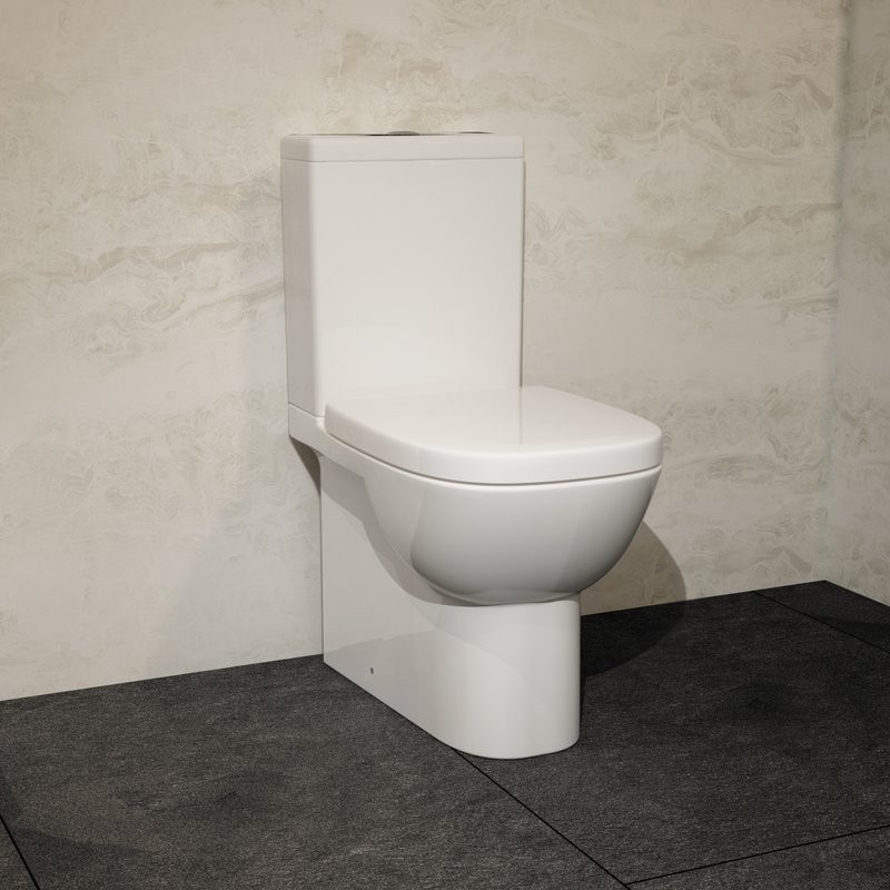 Унитаз-компакт напольный Sanita luxe Quadro Comfort с биде, с микролифтом, белый