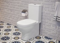 Унитаз-компакт напольный Sanita luxe Quadro Comfort с биде, с микролифтом, белый