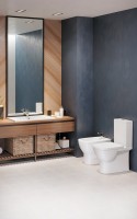 Унитаз-компакт напольный Sanita luxe Quadro Comfort с биде, с микролифтом, белый