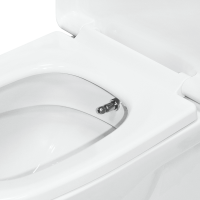 Унитаз-компакт напольный Sanita luxe Quadro Comfort с биде, с микролифтом, белый