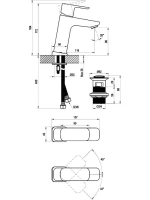 Смеситель для раковины Ravak 10° Free X070149 черный матовый Смеситель для раковины Ravak 10° Free X070149 черный матовый