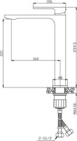 Смеситель для раковины BelBagno Luce LUC-LMC-ORO-W0