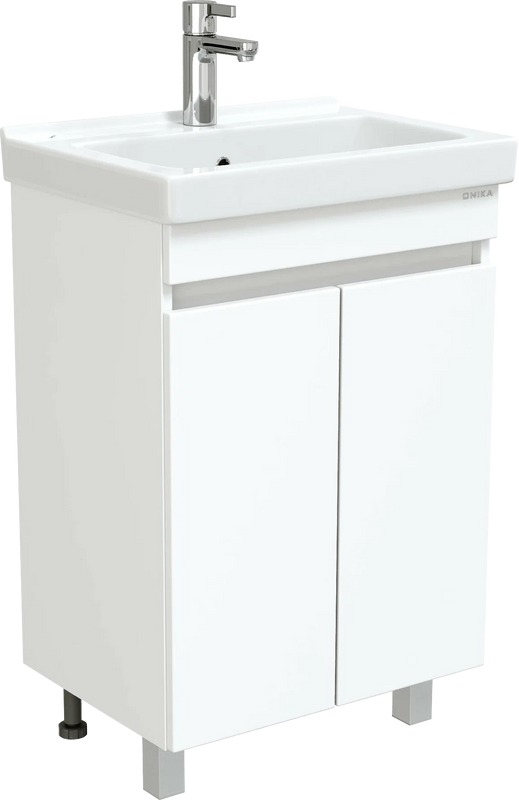 Тумба под раковину Onika Милтон Квадро 55 напольная, белая