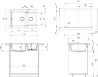 Мойка кухонная Ulgran U-505 -308 черная