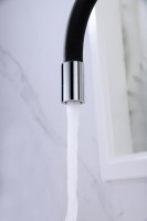 Смеситель для кухни Paulmark Salix 213419-CR хром, черный, с гибким изливом