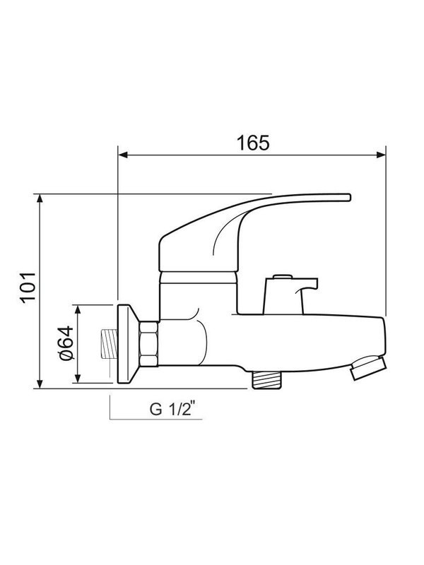 Смеситель для ванны с душем РМС SL85 009E
