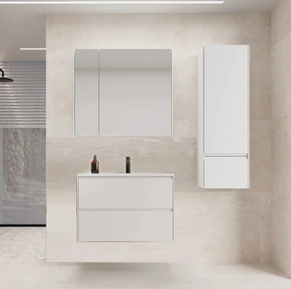 Мебель для ванной комнаты Style Line Лима Plus 70 подвесная, эмаль, белая матовая