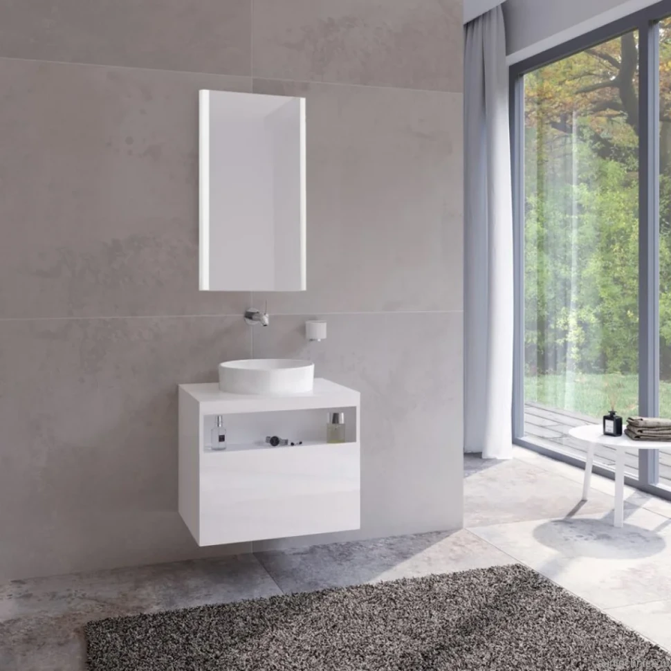 Тумба с раковиной Keuco Stageline 32853 65 см, белая