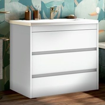 Тумба с раковиной Art&Max Family 90, напольная, Bianco Lucido