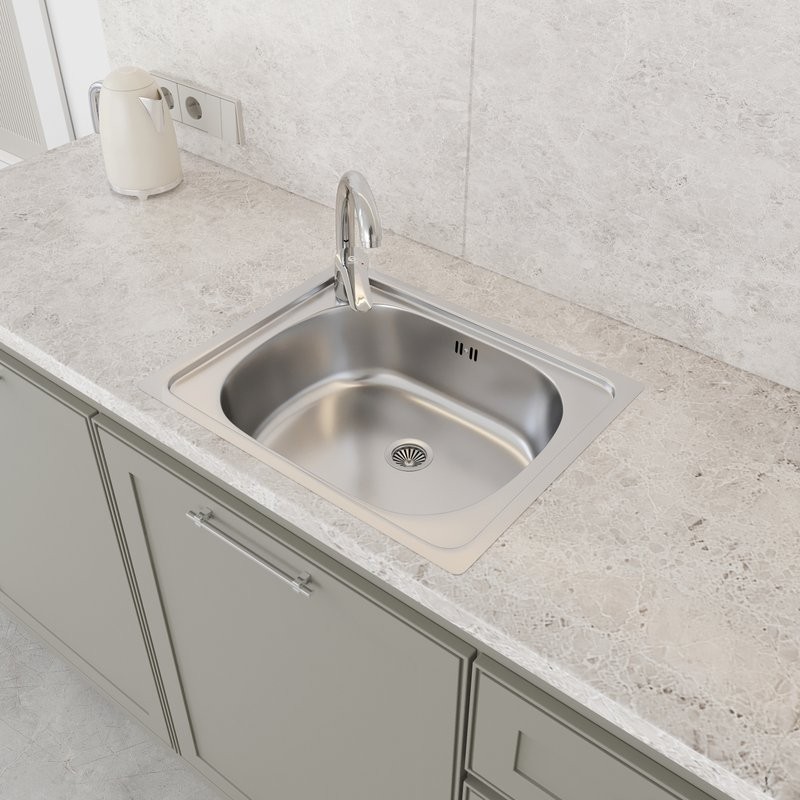 Мойка кухонная Domaci Равенна Ssik 500*400 (5) с переливом