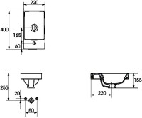 Тумба с раковиной Aquanet Нота 40 R, Moduо