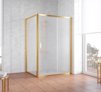 Душевой уголок Vegas Glass ZP+ZPV 130*100 09 10 профиль золото, стекло сатин