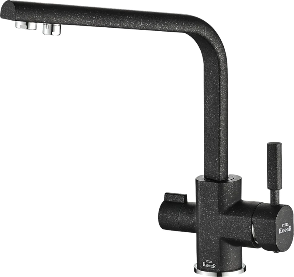 Смеситель для кухни Steel Hammer SH 909 Black Cr