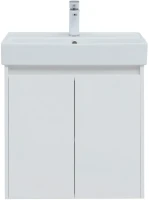 Тумба с раковиной Aquanet Nova Lite 60 белый глянец, с дверками